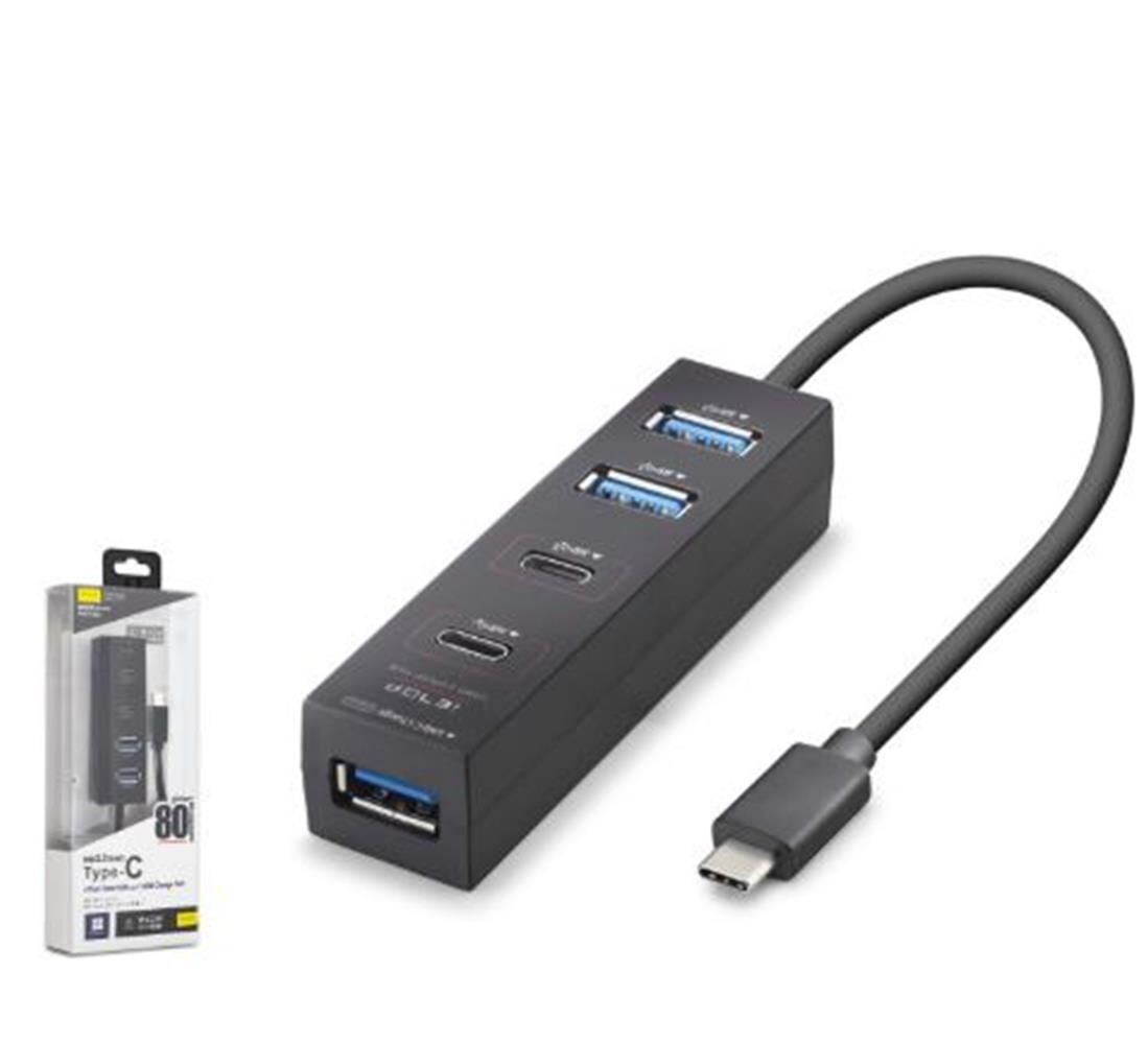 iETOP TU0529 Type-C 3.2 Gen1 Hub 4 Port 5 Gbps 80 cm Siyah