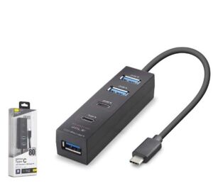 iETOP TU0529 Type-C 3.2 Gen1 Hub 4 Port 5 Gbps 80 cm Siyah