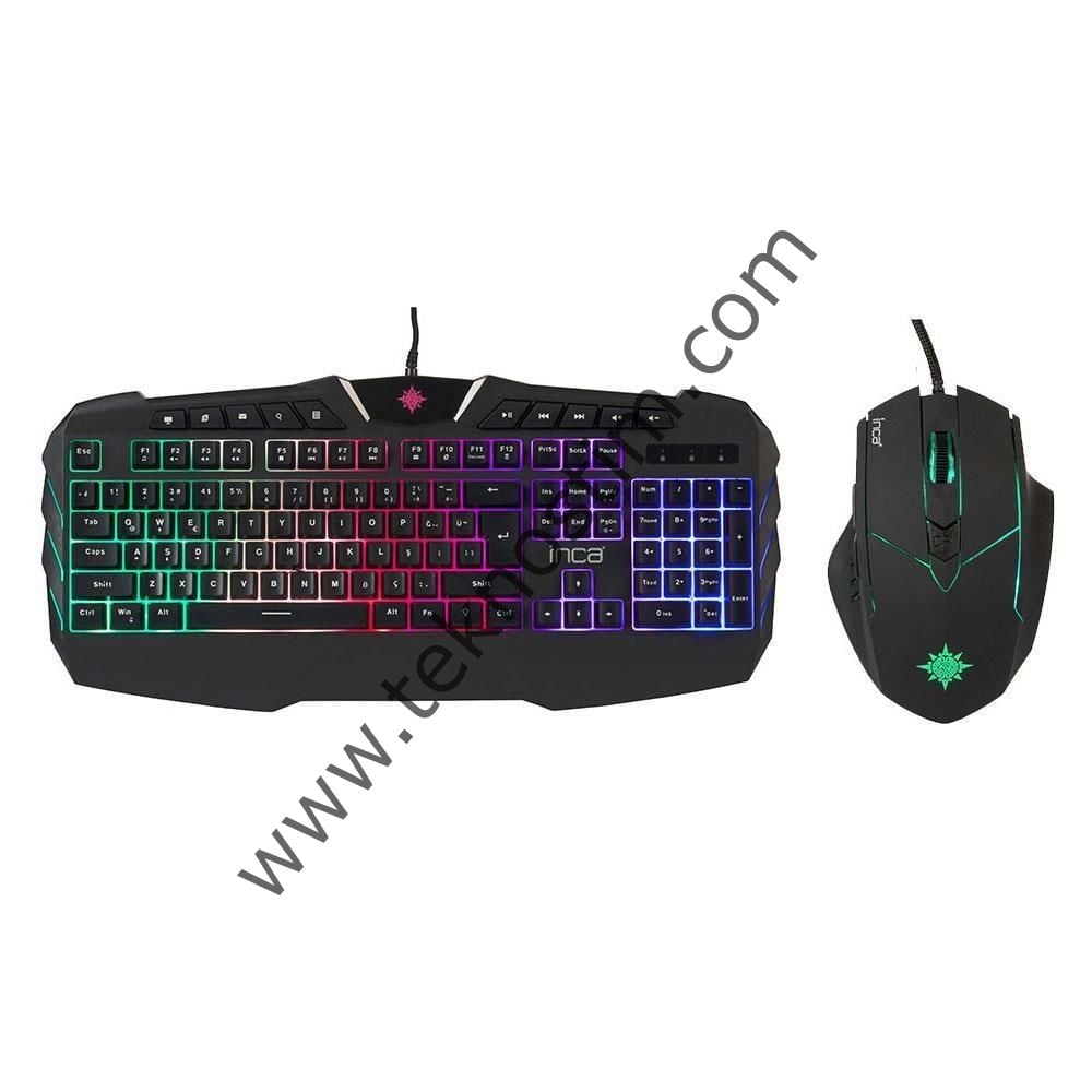 INCA IKG-310 Ruthless Rainbow Efect Gaming Klavye Mouse Set