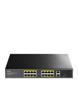 CUDY 16Port 10/100 PoE+2GB Up200W Switch
