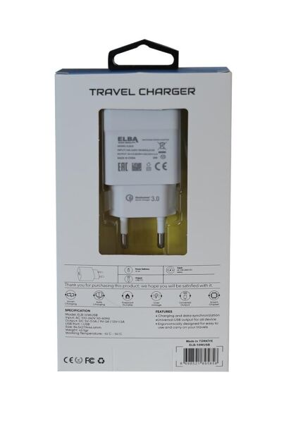 Elba Elb10 10W 3.0A Hızlı Şarj Akıllı Koruma Usb EV Şarj Kafa
