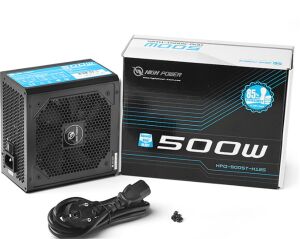 High Power HPQ-500ST-H12S 500W 80+ Standard 37.5A Single Rail Aktif PFC Siyah ATX Güç Kaynağı