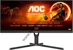 Aoc 34'' U34G3XM-EU 1ms 144Hz 3440x1440 UWQHD FreeSync VA Çerçevesiz Gaming Monitör