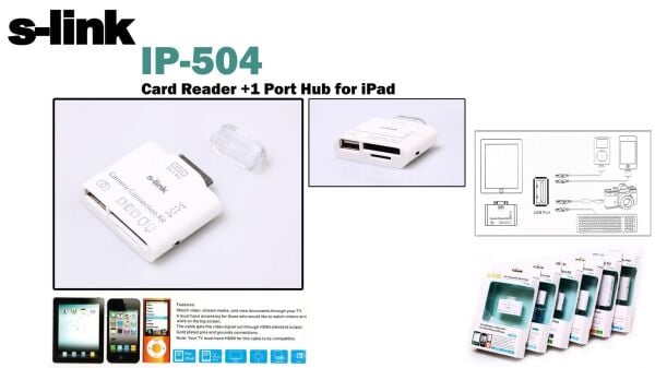 S-link IP-504 Ipad 5in1 Kart Okuyucu