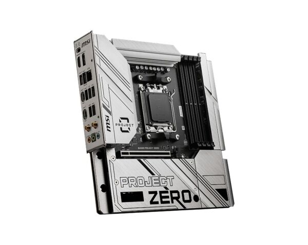 MSI B650M PROJECT ZERO AM5 DDR5 7600MHZ(OC) HDMI DP M.2 USB3.2 2.5G LAN WI-FI 6E mATX