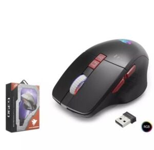 Hadron G390 Kablosuz Oyuncu Mouse Type-C Port Şarjlı + Led gösterim Rgb 1600Dpi Sessiz Siyah