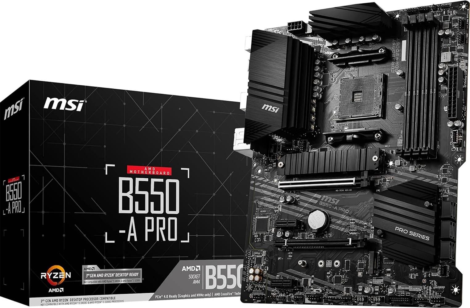 Msı B550-A Pro AM4 DDR4 Bellek 4400(OC) HDMI DP M.2 USB3.2 ATX Anakart