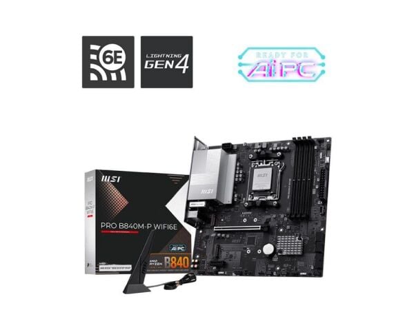 MSI PRO B840M-P WIFI6E DDR5 mATX AM5