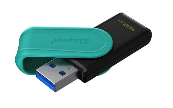 Kingston DTXS-128GB 128GB Portable USB 3.2 Gen1 DataTraveler ExodiaS (Black-Turquoise) Flash Bellek