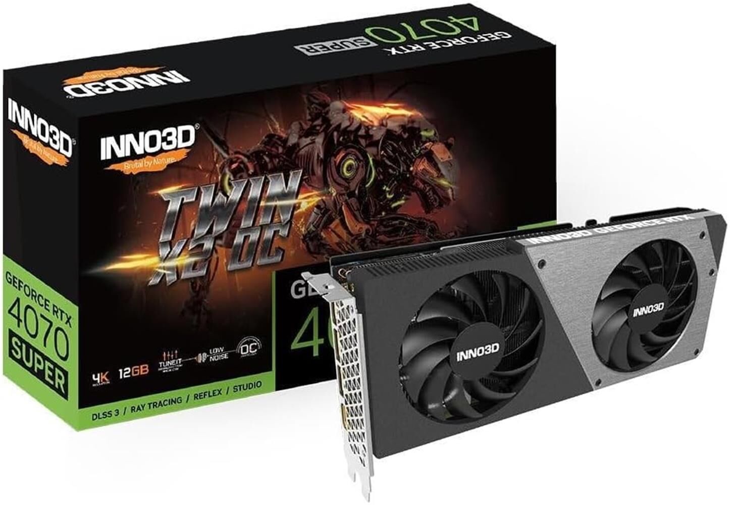 Inno3D GeForce RTX4070 SUPER Twin x2 OC 12GB 192Bit GDDR6X (N407S2-126XX-186162N) Ekran Kartı