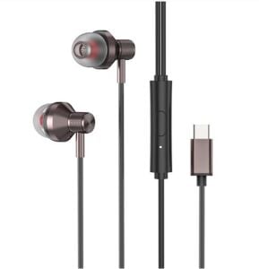 S-link SL-TPK03 TypeC Telefon Uyumlu Metal Siyah Kulak İçi Mikrofonlu Kulaklık