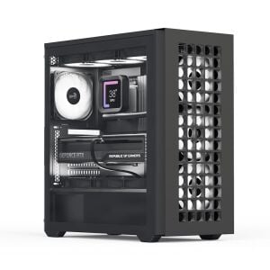 Aerocool D502A 4x12cm A-RGB Fanlı, Şık Mesh Ön Panel, Tempered Cam Yan Panel, USB Type-C, ATX
