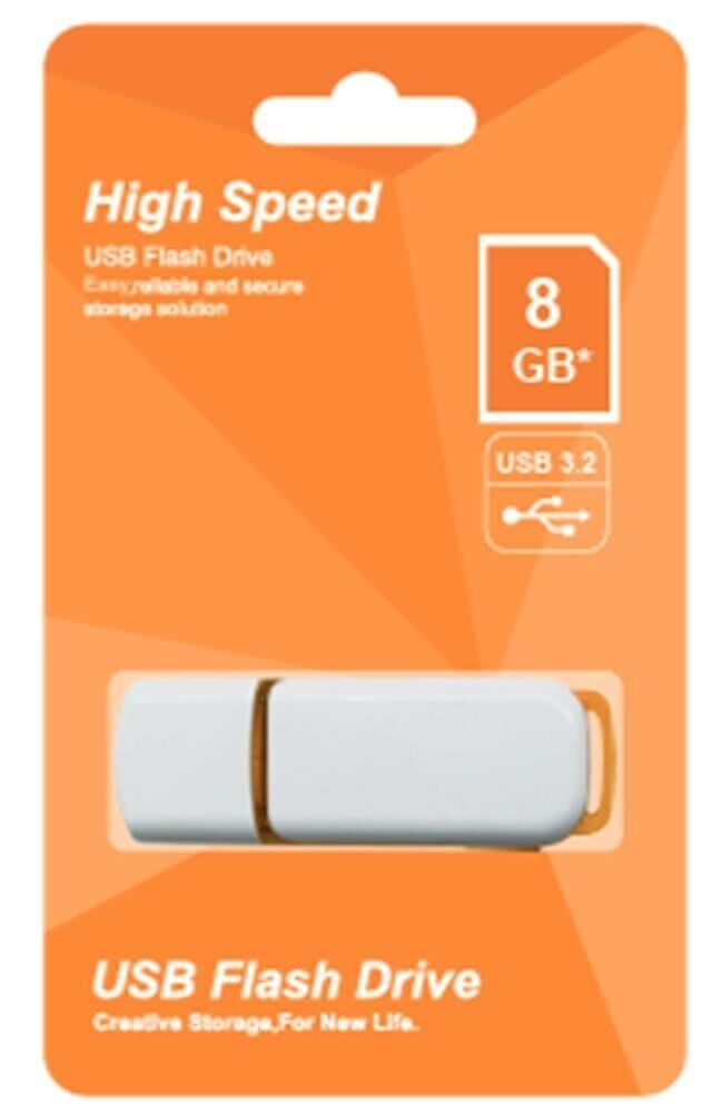Elba 8GB Plastik Beyaz-Turuncu 3.2 USB Flash Bellek