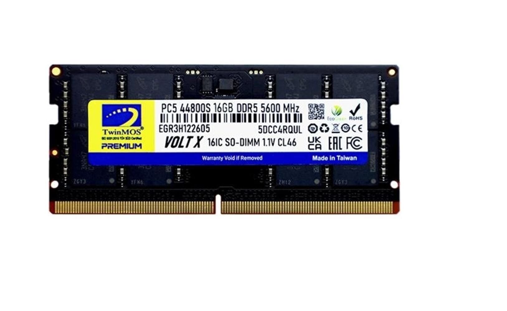 TwinMOS DDR5 16GB 5600MHz CL46 TMD516GB5600S46 Notebook Ram