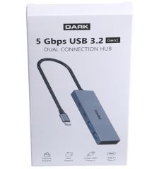 Dark DK-AC-USB312C 4 Port USB Type-C HUB 2X USB3.0 Type-A & 2X USB3.1 Type -C