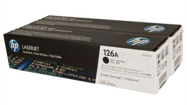 HP 126A Black Siyah Çiftli 1.200 Sayfa Toner CE310AD