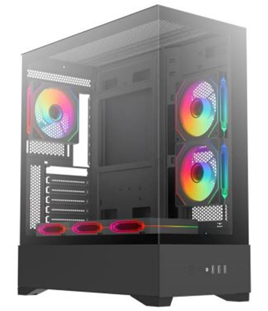 Dark Diamond PRO 4x12cm Fan, 1x USB3.0, 2x USB2.0 Full Akvaryum Oyuncu Kasası (Psu yok)