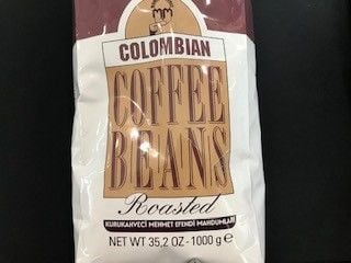 Mehmet Efendi Colombian 1000gr Çekirdek Kahve (Roasted) Net WT 35,2 OZ