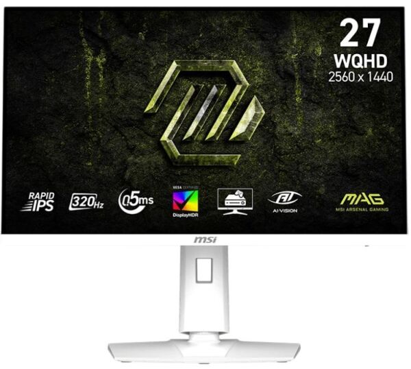 27 MSI MAG 274QRFW X32 0.5MS 320HZ 2K WQHD FLAT RAPID IPS PIVOT BEYAZ GAMING