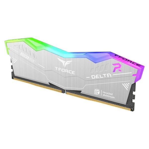 Team T-Force DELTA RGB ECO Silver 64GB 2x32GB 6000MHz DDR5 CL38 Gaming RAM (FF2D564G6000HC38JDC01)
