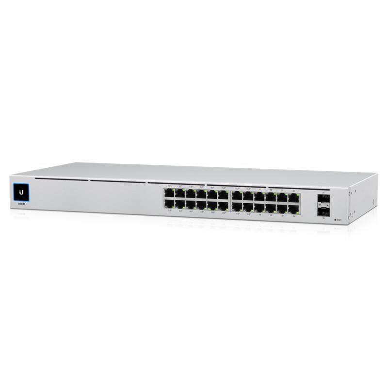 UBIQUITI USW-24-POE 24 PORT GIGABIT + 2X1GB SFP UPLINK YÖNETİLEBİLİR 95W POE RACKMOUNT SWITCH