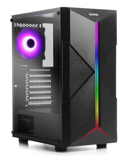 Dark X-FORCE 500W 80+, 3x Fan, ARGB LED Şeritli USB3.0 Full Akrilik Kasa