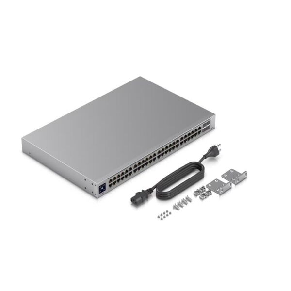 UBIQUITI USW-48-POE 48 PORT GIGABIT + 4X1GB SFP UPLINK 195W POE YÖNETİLEBİLİR RACKMOUNT SWITCH