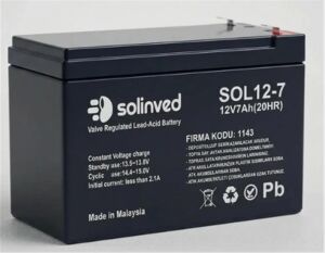 Solinved 12v 7AH Kuru Akü Premium