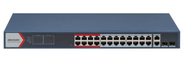 HIKVISION DS-3E1326P-EI(B) 24 PORT 24XFE+2XGE 370W YÖNETİLEBİLİR POE SWİTCH