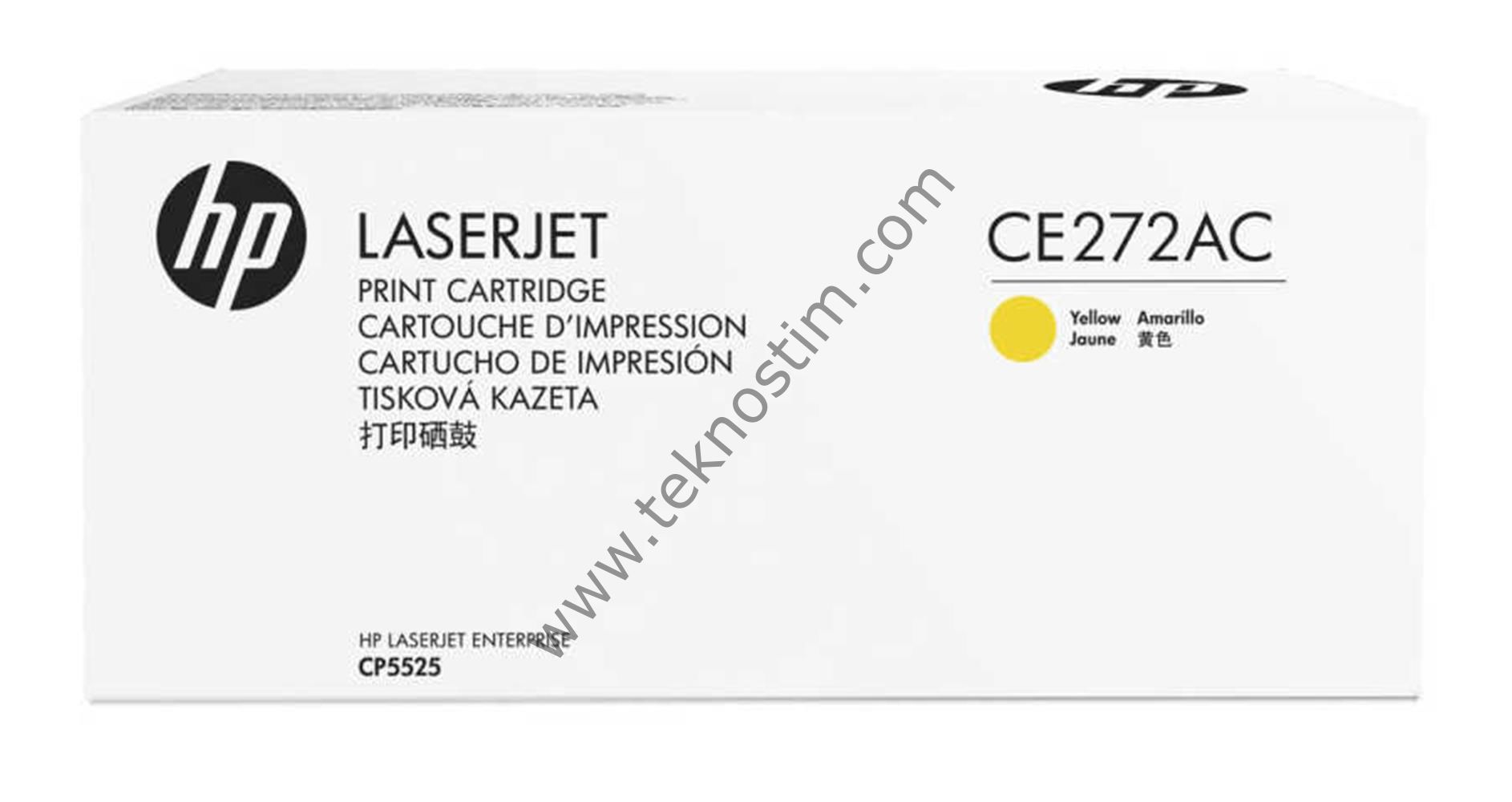 HP CE272AC Yellow Sarı 15.000 Sayfa Toner Taahhütlü Proje Ürünü