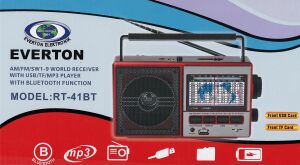 Everton Rt-41 Fm-Usb-TfCard-mp3 Bluetooth Şarjlı Nostaljik Radyo