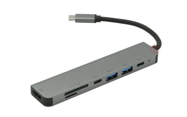 Frisby FA-7662TC USB Type-C™ - HDMI + SD-TF + USB 3.0 Adaptör + PD Şarj