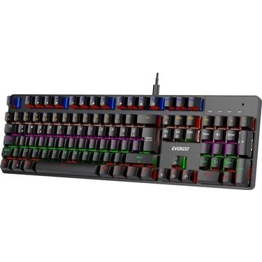 EVEREST KB-MK1 LUMOS SİYAH USB RAINBOW AYDINLATMALI RED SWITCH FULL ANTI-GHOSTING GAMING KLAVYE