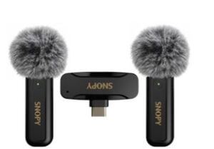 Snopy SN-MW80 Siyah 2 Mikrofonlu Kablosuz Type-c Yaka Mikrofonu