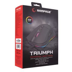 Rampage SMX-R65 TRIUMPH Usb Siyah RGB Işıklı 12400dpi Gaming Oyuncu Mouse