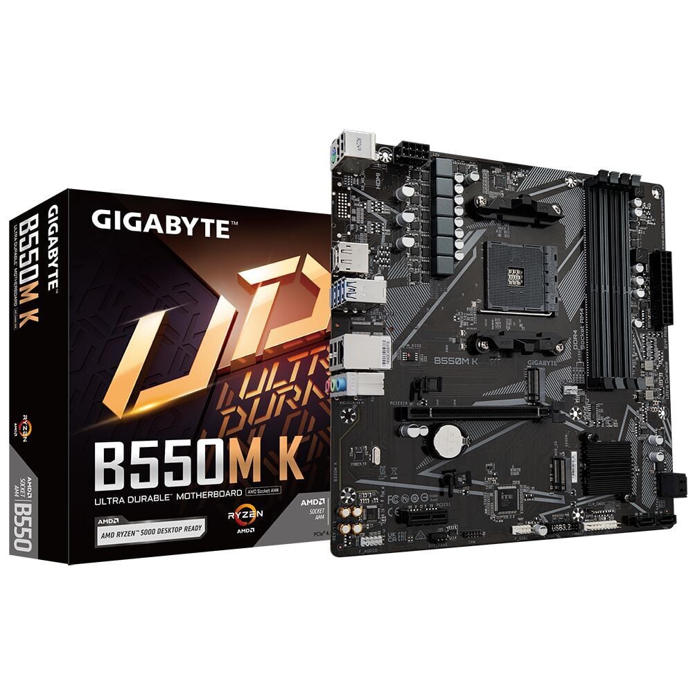 GIGABYTE B550M K DDR4 4733MHz(OC) HDMI M.2 DP mATX