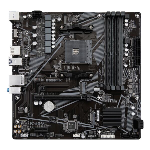 GIGABYTE B550M K DDR4 4733MHz(OC) HDMI M.2 DP mATX