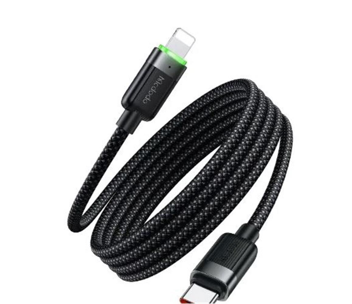 MCDODO CA-2010 36W USB-C TO LIGHTNING MANYETİK SARILABİLİR KABLO - 1.2 M SİYAH