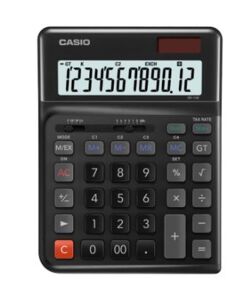 Casio DE-12E-BK Siyah 12 Hane Masa Üstü Ergonomik Tuşlu Hesap Makinesi