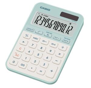 Casio MS-20YC-LG 12 Hane Pastel Yeşil Beyaz Masa Üstü Hesap Makinesi
