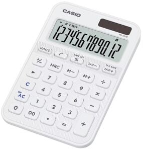 Casio MS-20YC-WE 12 Hane Beyaz Masa Üstü Hesap Makinesi