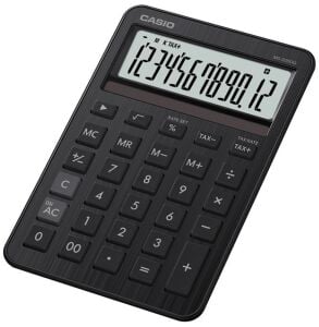Casio MS-200DQ-BK 12 Hane Beyaz Masa Üstü Hesap Makinesi