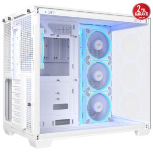 ASUS A32 PLUS M-ATX 3.2 GEN 2X1 TYPE C PORTU VE 360MM AIO CPU SOĞUTUCU & 420MM EKRAN KARTIYLA UYUMLU BEYAZ
