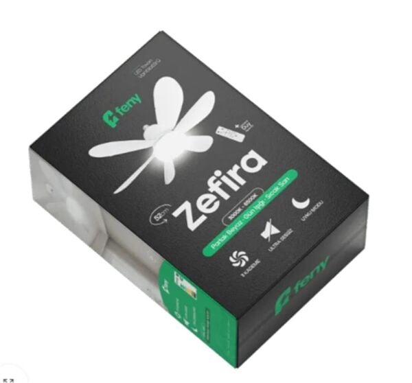 Feny Fn-F80 Zefira 3 Kademe Ultra Sessiz Uyku Mod 3000k-6500K Led Tavan Vantilatörü Kumanda