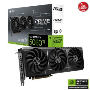 Asus PRIME GeForce RTX 5060 Ti 8GB GDDR7 28 Gbps 128-bit PRIME-RTX5060TI-8G Ekran Kartı