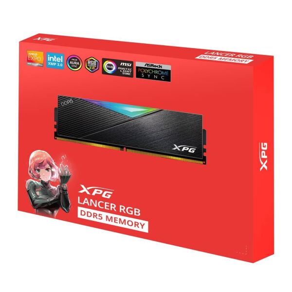 XPG 32GB-2 Lancer RGB DDR5 6000MT-s PC5-48000 CL 30-40-40 1.35V Soğutuculu PC Ram