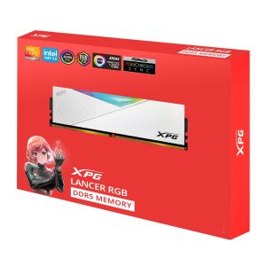 XPG 16GB-2 Lancer RGB DDR5 6000MT-s PC5-48000 CL 30-40-40 1.35V Soğutuculu Beyaz PC Ram