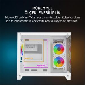 James Donkey Stark S700 650W Beyaz Gaming Kasa