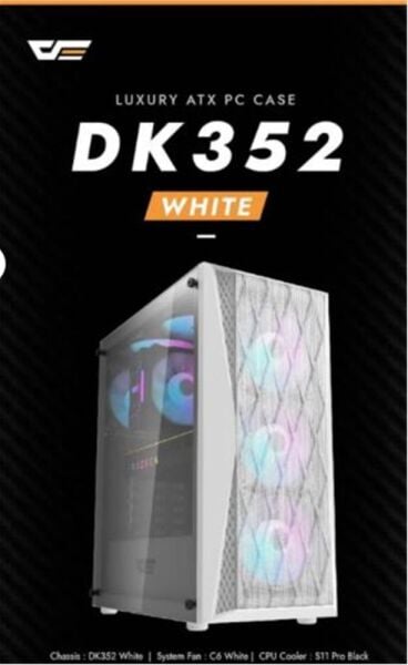 darkFlash DK352 PLUS 650W Bronze 80+ Power Supply 4-12cm ARGB Fan Beyaz Kasa