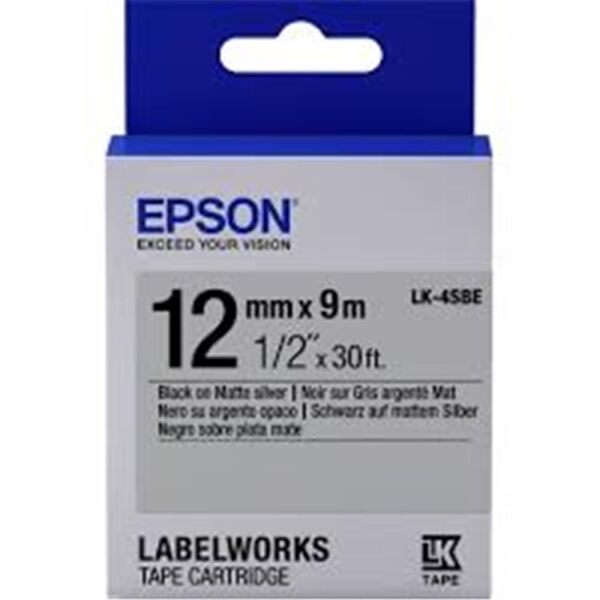 Epson LK-5WBVN  Vinil Beyaz Üzeri Siyah 18mm 7Metre Etiket